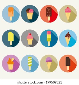 Vector ice cream collection