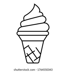 Vector ice cream cone icon