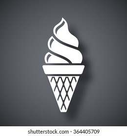 Vector ice cream cone icon