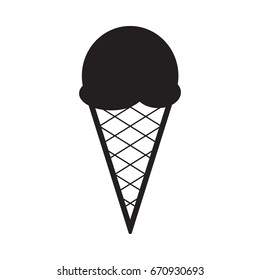 Vector ice cream cone icon.