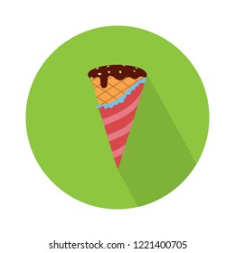 Vector Ice Cream Cone Illustration Isolated. Summer Dessert Food - Ice Cream Symbol