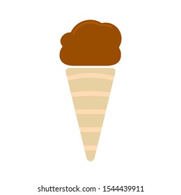 ilustración vectorial de helado cono - icecream verano dulce aislado icono