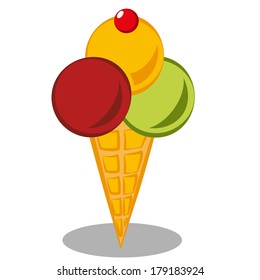 vector ice cream cone. illustration clip art