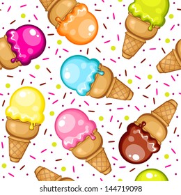 vector ice cream cone pattern