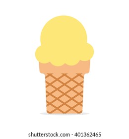 Vector ice cream cup on white background