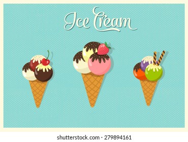 Vector ice cream design