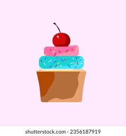 Vector ice cream in different flavors, isolated illustration