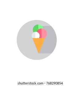 Vector ice cream  flat icon