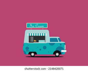 Ilustración plana de helado de vectores