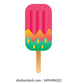 Vector ice cream icon on white background.