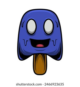 vector ice cream icon with various expressions