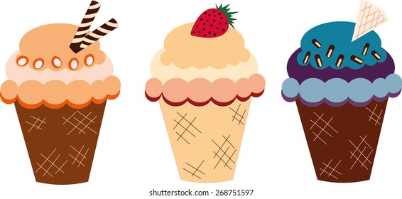 Vector ice cream illustration