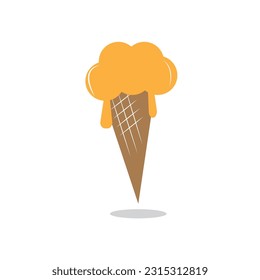 Vector ice cream illustration or flat clip art