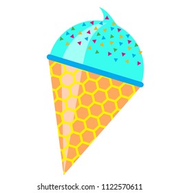vector ice cream illustration - icecream summer sweet isolated icon