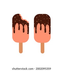 
Ilustración de helado de vectores aislada en fondo blanco
