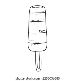 ilustraciones de helados vectoriales dibujadas por mano aislada en el fondo - Doodle vectorial