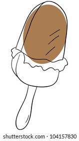 Vector ice cream is isolated on a white background