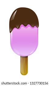 Vector ice cream isolated on white background
