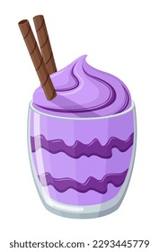 Vector ice cream isolated on white background