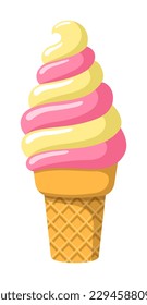 Helado vectorial aislado en fondo blanco