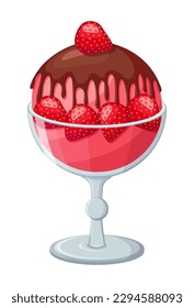Helado vectorial aislado en fondo blanco