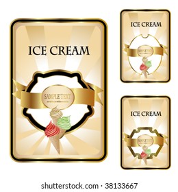 Vector ice cream labels