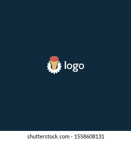 Vector ice cream labels Retro logos for cafeteria or bar