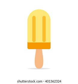 Vector ice cream on white background. Ice lolly
