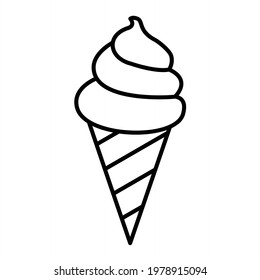  Vector Ice Cream Outline Icon Design
