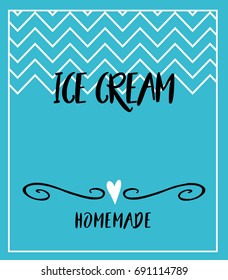 Vector ice cream paperart for restorans