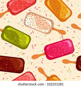 Vector ice cream pattern