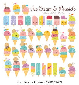 Vector Ice Cream And Popsicle Collection