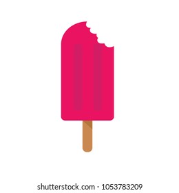 Vector ice cream rods or popsicle on white background.
