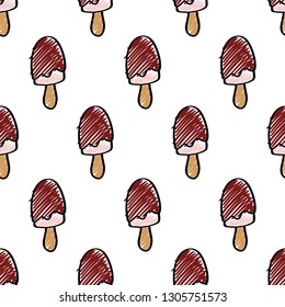 Vector ice cream seamless pattern