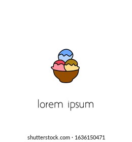 vector ice cream with a simple concept. suitable for various design purposes.