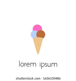 vector ice cream with a simple concept. suitable for various design purposes.