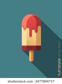 Vector ice cream stick icon. Flat illustration. Element for modern design