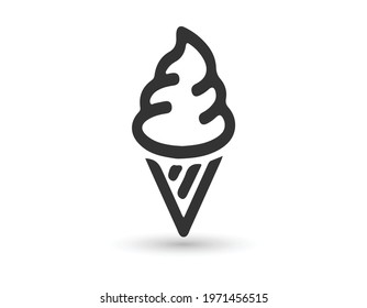 Vector ice cream. Sweet ice cream made from fruit and waffle cones. Refreshing in summer