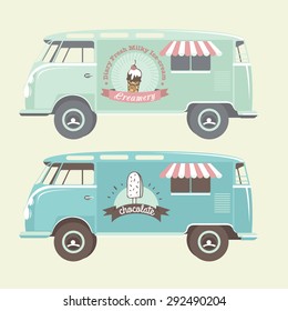 Vector Ice Cream Truck Stock Vector (Royalty Free) 292490204 | Shutterstock