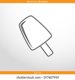 Vector ice cream web flat icon