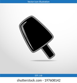 Vector ice cream web flat icon