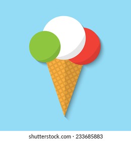 Vector ice cream web flat icon. Eps 10.