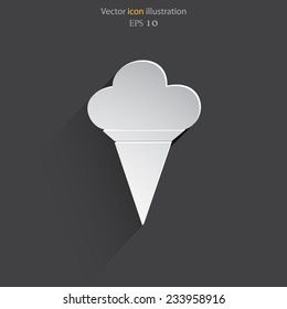 Vector ice cream web flat icon. Eps 10 illustration.