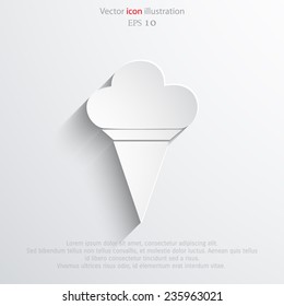 Vector ice cream web flat icon. Eps 10 illustration.