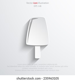 Vector ice cream web flat icon. Eps 10 illustration.