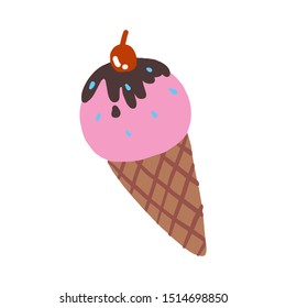 vector ice cream, yummy snack,