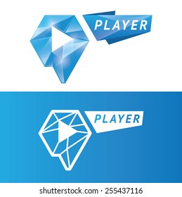 Vector ice crystal nine symbol ready for branding some multimedia