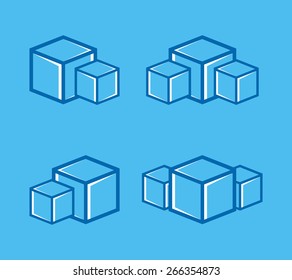 Vector Ice Cube Logo Or Symbol Icon