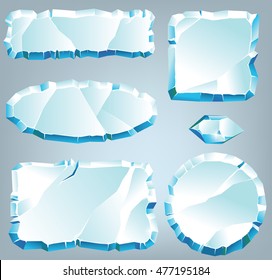 Vector Ice Design Elements For Game And Web