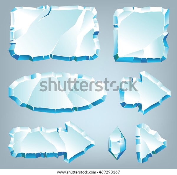 ゲームやウェブ用のベクター氷デザインエレメント のベクター画像素材 ロイヤリティフリー